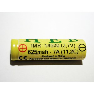 Μπαταρια HEB 14500 IMR - 625mah - 7A (11,2C)