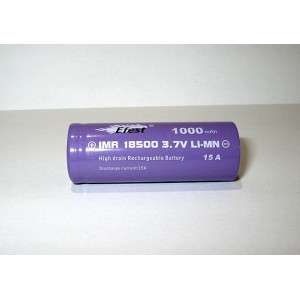 Μπαταρία Efest 18500 IMR - 1000 mah nom - Li-Mn - Flat top